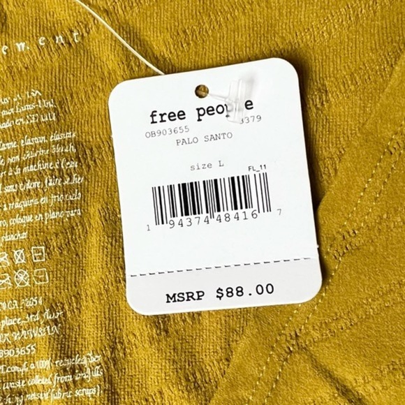 Free People Movement Gone Adrift Crop Top in Palo Santo Size Large - Picture 5 of 7